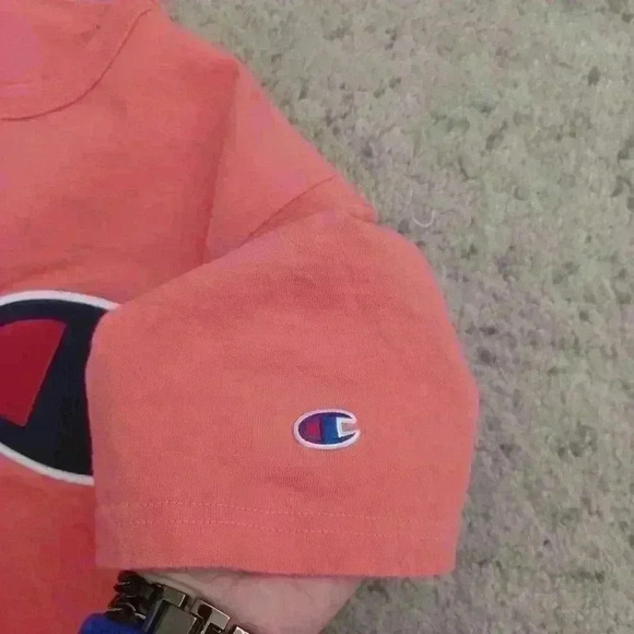 Champion Mens Salmon Vintage Look Tee M - Picture 9 of 9